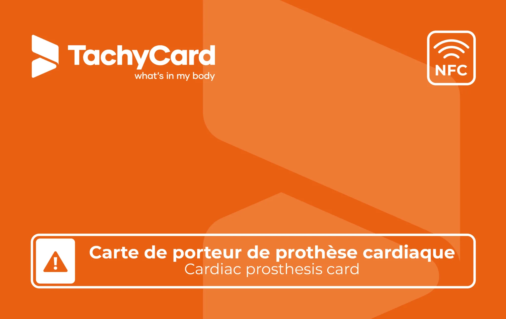 Carte de porteur d'implant cardiaque TachyCard